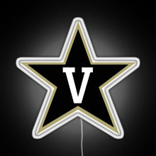 Load image into Gallery viewer, vanderbilt football FBS 3 RGB neon sign white 