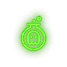 Load image into Gallery viewer, green video game bowl ghost led neon factory