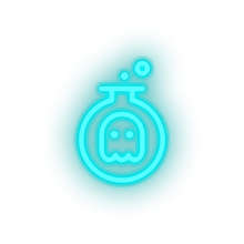 Load image into Gallery viewer, ice_blue video game bowl ghost led neon factory