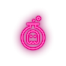 Load image into Gallery viewer, pink video game bowl ghost led neon factory