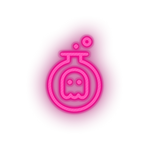 pink video game bowl ghost led neon factory