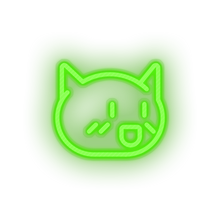 Load image into Gallery viewer, green video game cat led neon factory