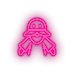 pink video game character led neon factory