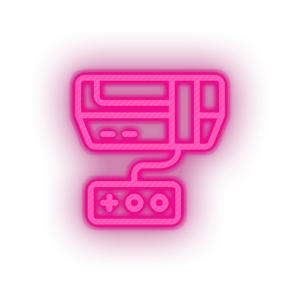 pink video game console led neon factory