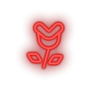 red video game flower enemy led neon factory