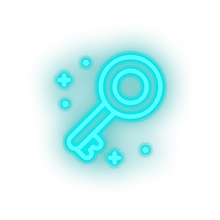 Load image into Gallery viewer, ice_blue video game key led neon factory