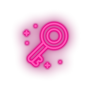 pink video game key led neon factory
