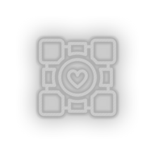 Load image into Gallery viewer, video game logo companion cube Neon led factory
