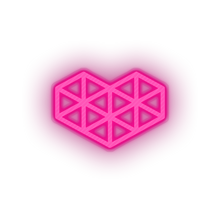 Load image into Gallery viewer, pink video game logo heart led neon factory