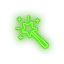 Load image into Gallery viewer, green video game magic wand led neon factory