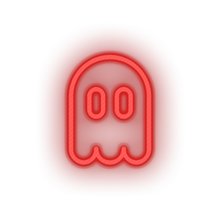 Load image into Gallery viewer, red video game pacman enemy led neon factory