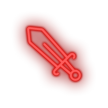 Load image into Gallery viewer, red video game sword led neon factory