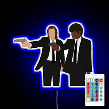 Load image into Gallery viewer, Vincent and Jules from Pulp Fiction RGB neon sign remote