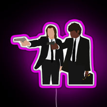 Load image into Gallery viewer, Vincent and Jules from Pulp Fiction RGB neon sign  pink