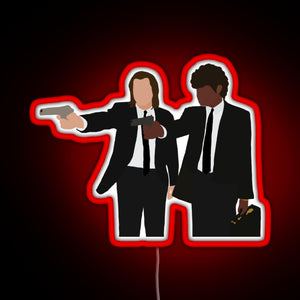 Vincent and Jules from Pulp Fiction RGB neon sign red