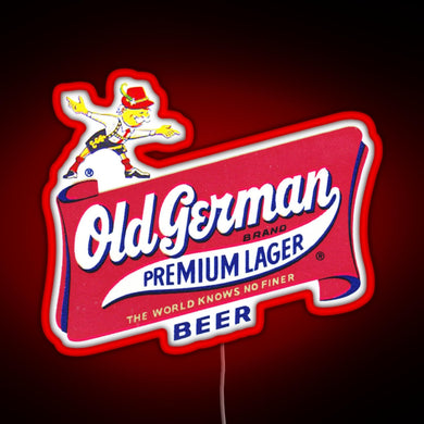 Vintage Old German Beer Logo RGB neon sign red