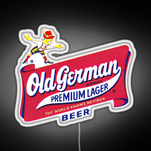 Vintage Old German Beer Logo neon sign white 