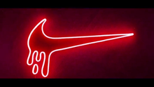 Load image into Gallery viewer, Dripping Nike Acrylic Neon Sign bedroom