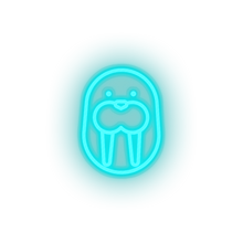 Load image into Gallery viewer, ice_blue walrus led neon factory