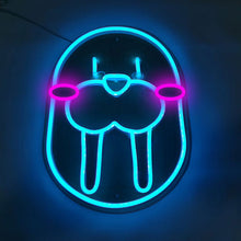 Load image into Gallery viewer, Walrus blushing neon light