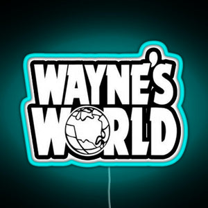 Wayne s World RGB neon sign lightblue 