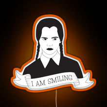 Load image into Gallery viewer, Wednesday Addams RGB neon sign orange
