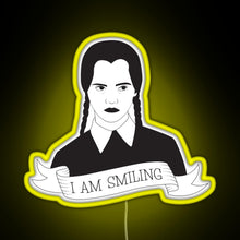 Load image into Gallery viewer, Wednesday Addams RGB neon sign yellow