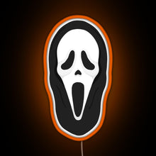 Load image into Gallery viewer, What s your favourite scary movie RGB neon sign orange