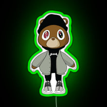Load image into Gallery viewer, yeezy bear RGB neon sign green