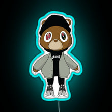Load image into Gallery viewer, yeezy bear RGB neon sign lightblue 