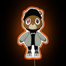 Load image into Gallery viewer, yeezy bear RGB neon sign orange