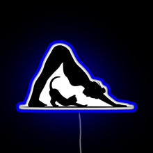 Load image into Gallery viewer, Yoga Cat RGB neon sign blue