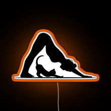 Load image into Gallery viewer, Yoga Cat RGB neon sign orange