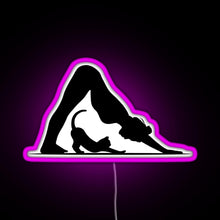 Load image into Gallery viewer, Yoga Cat RGB neon sign  pink