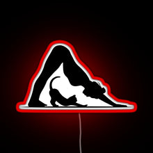 Load image into Gallery viewer, Yoga Cat RGB neon sign red