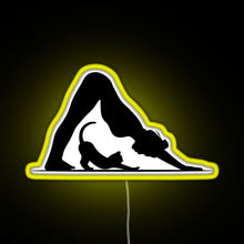 Load image into Gallery viewer, Yoga Cat RGB neon sign yellow
