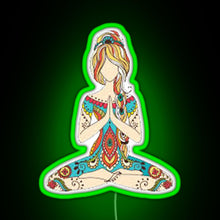 Load image into Gallery viewer, Yoga Girl RGB neon sign green