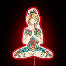 Load image into Gallery viewer, Yoga Girl RGB neon sign red