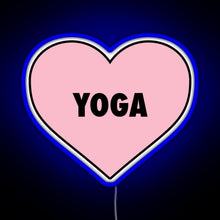 Load image into Gallery viewer, Yoga Love RGB neon sign blue