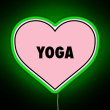 Load image into Gallery viewer, Yoga Love RGB neon sign green