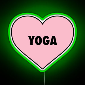 Yoga Love RGB neon sign green