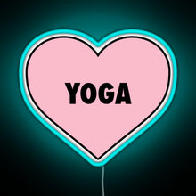 Load image into Gallery viewer, Yoga Love RGB neon sign lightblue 
