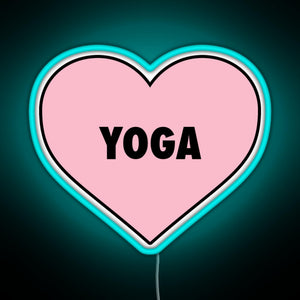 Yoga Love RGB neon sign lightblue 