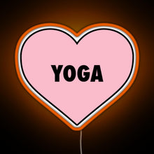 Load image into Gallery viewer, Yoga Love RGB neon sign orange