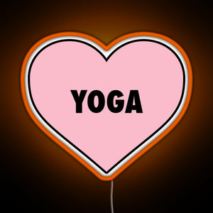 Yoga Love RGB neon sign orange