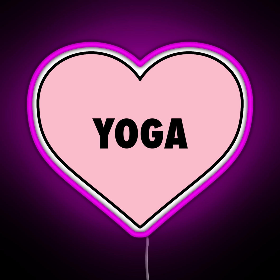 Yoga Love RGB neon sign  pink