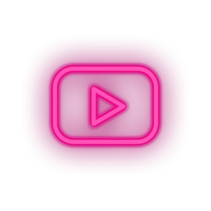 pink youtube social network brand logo led neon factory
