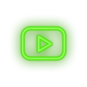 green youtube social network brand logo led neon factory