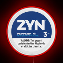Load image into Gallery viewer, Zyn Peppermint 3mg RGB neon sign red
