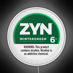 Zyn Wintergreen 6mg RGB neon sign white 